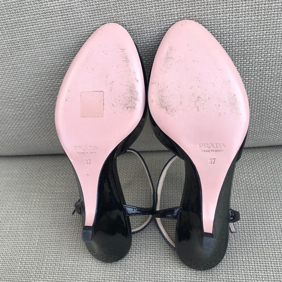 Prada Black Patent t-strap heel - Picture 6 of 7